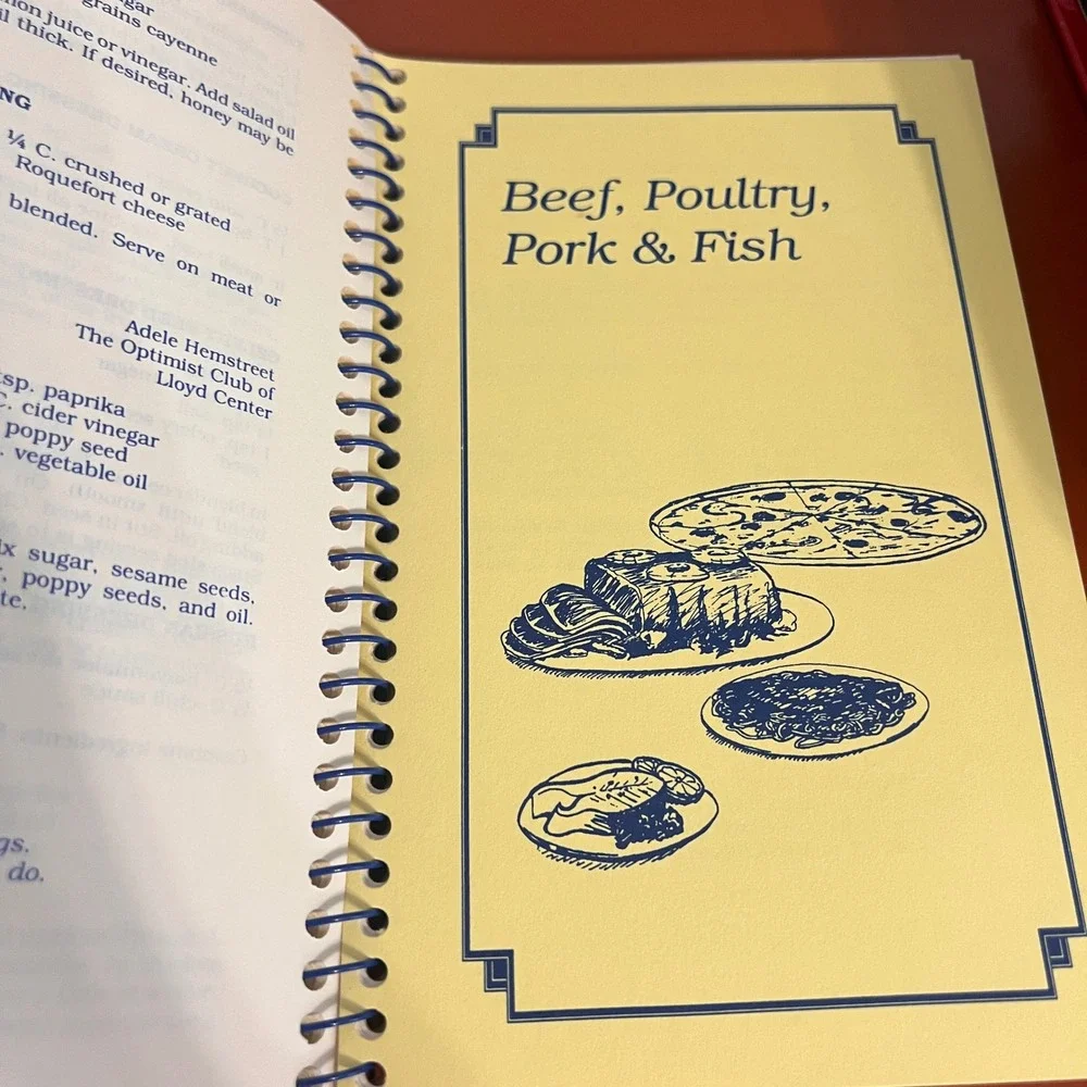Vintage Fun Food for Friends Cookbook Optimist International PNW First Edition